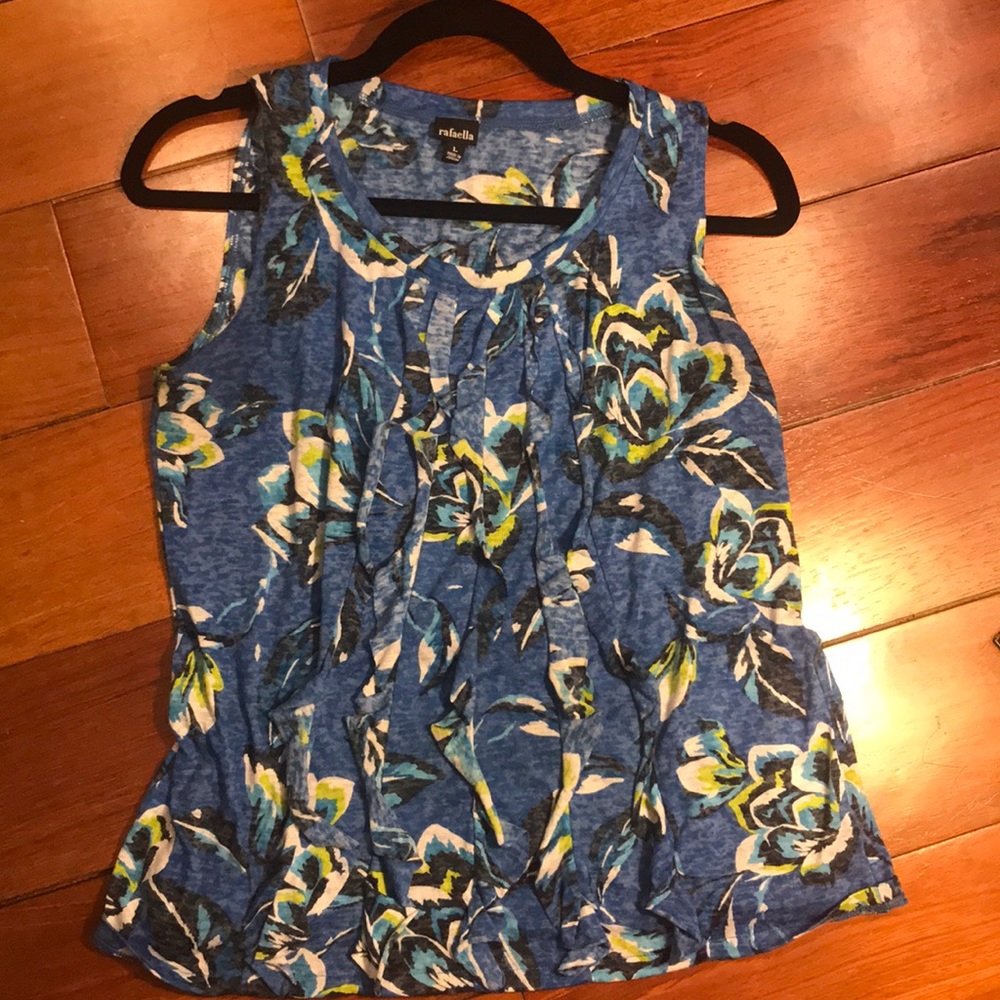 Rafaella Floral Ruffle Top